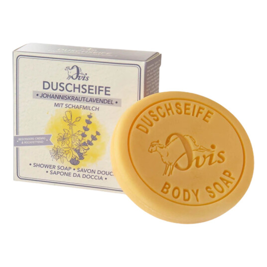 Ovis dusjsåpe Johannesurt og lavendel 100g