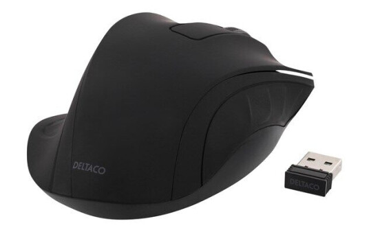 Deltaco MS-710 Trådløs Optisk Mus 2.4GHz med 3 Knapper Svart