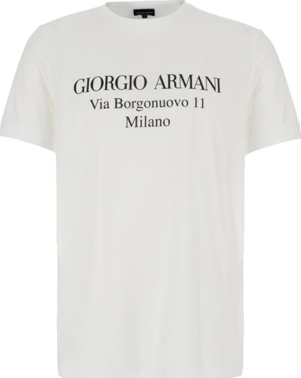 Giorgio Armani Herre Topper Hvit 2XL,