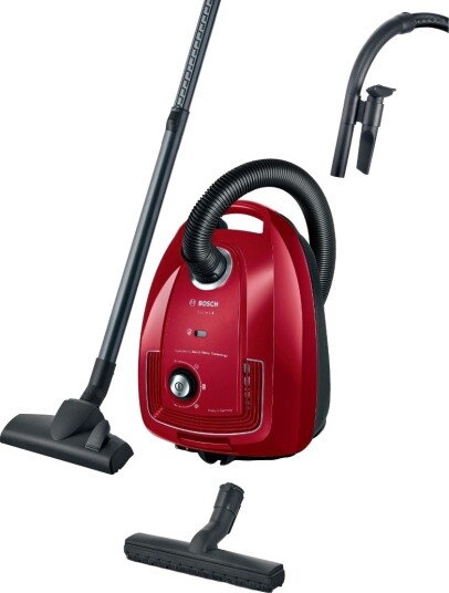 Bosch Serie 4 Kanister støvsuger 600W Rød med støvpose Bosch Serie 4 Kanister støvsuger 600W Rød med støvpose