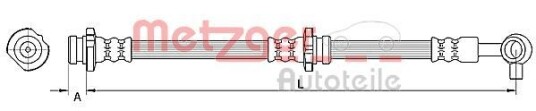 Bremseslange METZGER 4110848