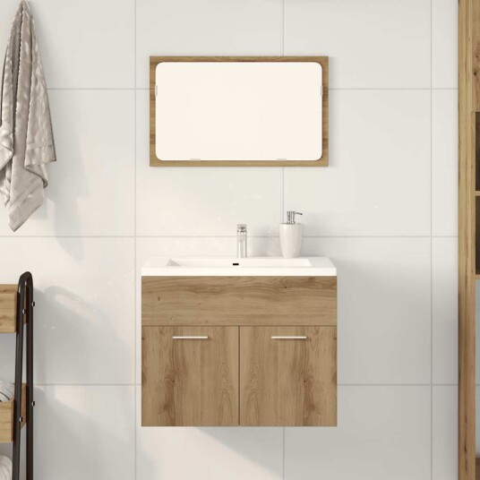 Vidaxl Baderomsmøbler 2 deler artisan eik konstruert tre 862040