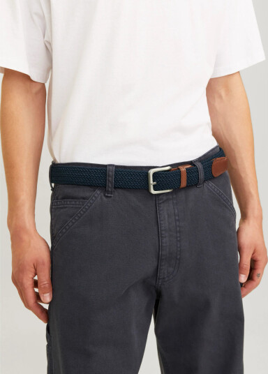 Jack & Jones Jacspring Woven Belt Noos - Navy - 105 Jack & Jones Jacspring Woven Belt Noos - Navy - 105