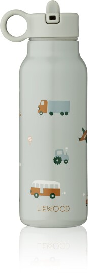 LIEWOOD Falk Vannflaske 350 ml Vehicles/Dove Blue