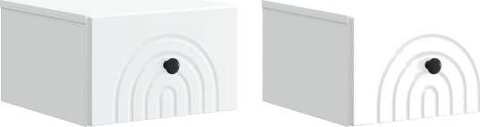  Vegghengt Nattbord 2 pcs Hvit 33 x 34,5 x 20 cm Konstruert tre