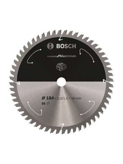 Bosch 184 mm Standard Aluminium Sirkelsagblad med 56 Tenner for Batteridrevne Sager