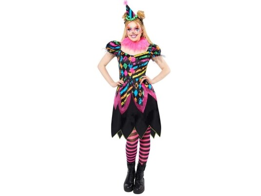 Amscan Funhouse Neon Klovnekostume