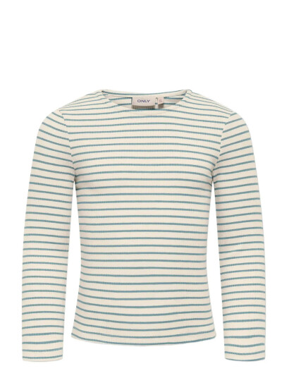 Kids Only Kmgmaude Life Stripe Ls Top Jrs Noos - Cream - 122