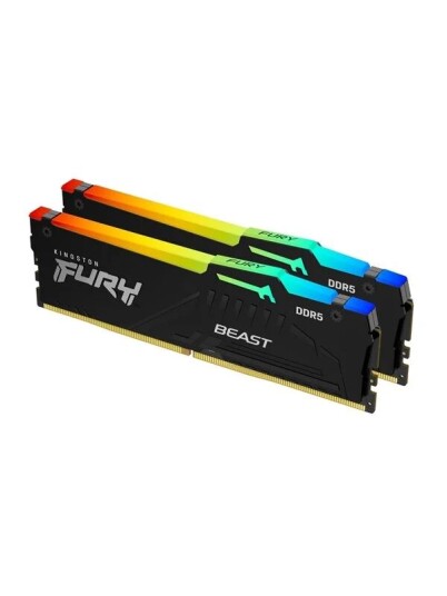 Kingston FURY Beast RGB DDR5 5600 128GB CL40 Dual Channel 2 pcs Intel XMP Svart