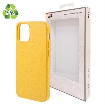 Saii Eco Line iPhone 12/12 Pro Biologisk Nedbrytbart Deksel Gul