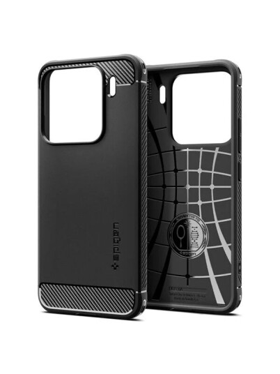 Spigen Rugged Armor Mobildeksel for Xiaomi 15 - Matte Svart TPU