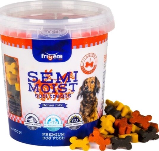 Frigera Semi-Moist Treat Soft Bones Mix Hundegodbiter 500 g