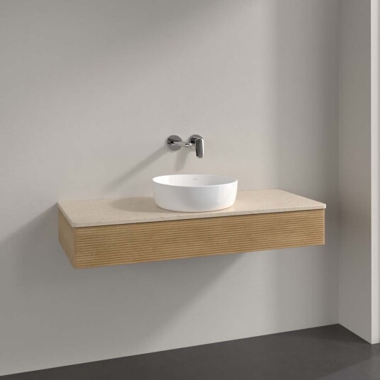 Villeroy & Boch  Antao Servantskap med 1 skuff 120x50x19 cm m/lys Eik/Crème