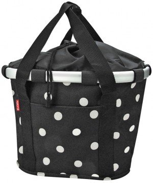 Klickfix Bikebasket Sort Med Hvite Prikker