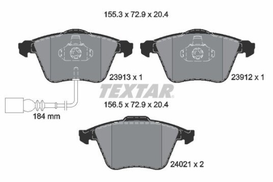 Bremseklosser TEXTAR 2391301 Bremseklosser TEXTAR 2391301