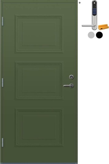 Ytterdør Bygg1 Moi med Yale Doorman Classic Home