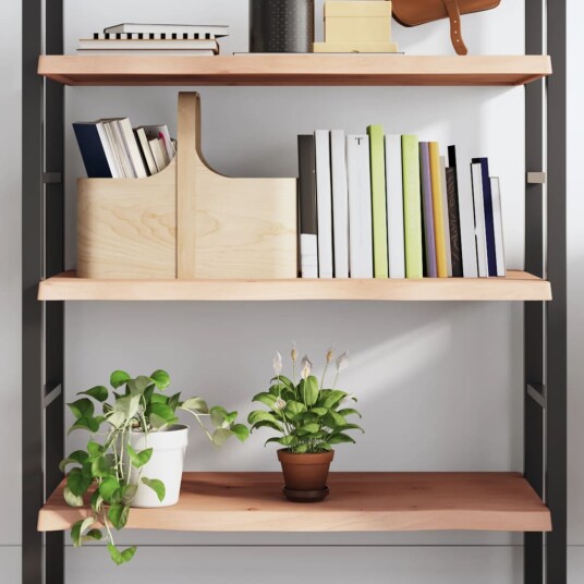 vidaXL Vegghylle 100x60x4 cm ubehandlet heltre eik
