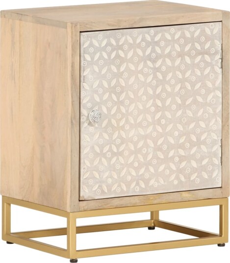  Nattbord 40x30x50 cm heltre mango og jern 8721012215610