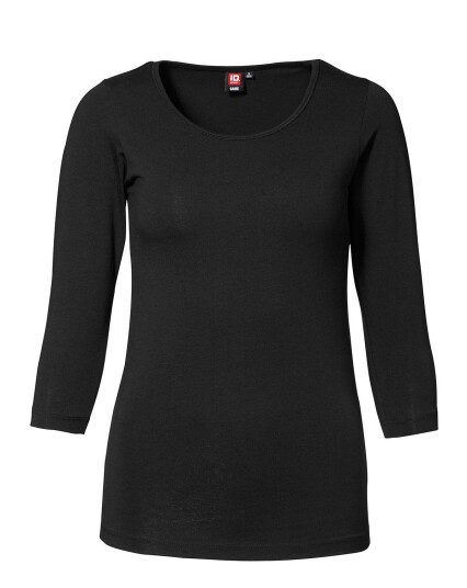ID Stretch T skjorte 3/4 arm Svart