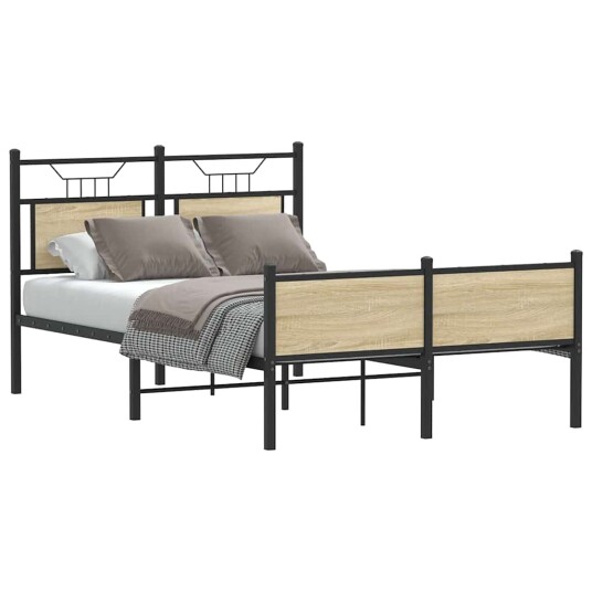 Sengeramme uten madrass sonoma eik 120x200 cm konstruert tre 4106978