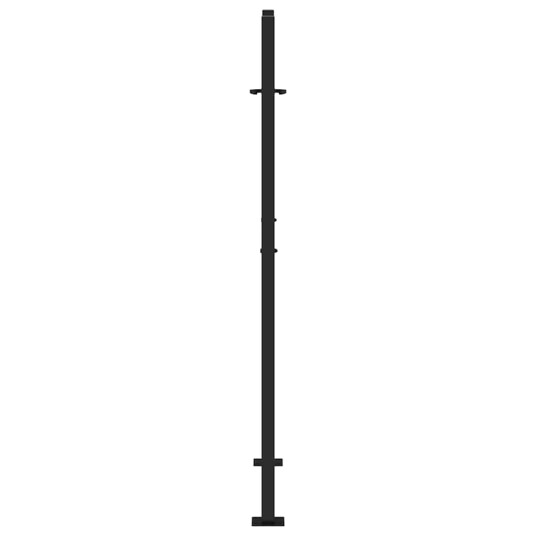 Hageport svart 105x155 cm stål spordesign