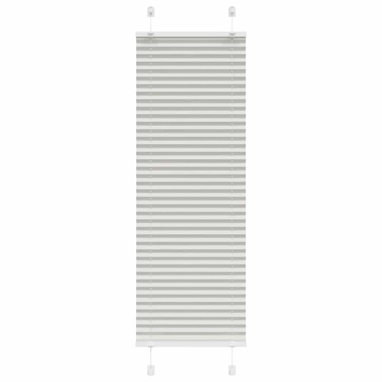plisségardin lys grå 45x100 cm Stoff Bredde 44,4 Polyester