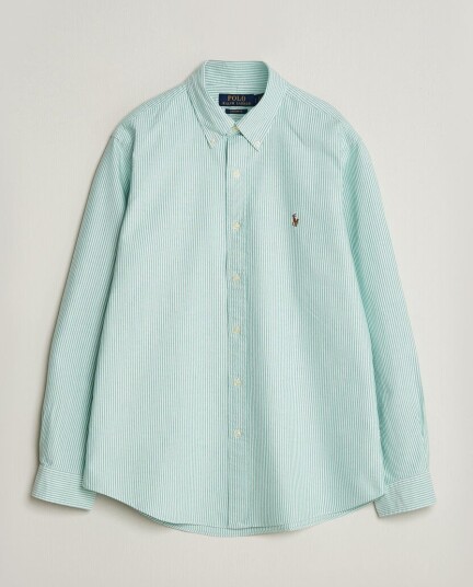 Polo Ralph Lauren Custom Fit Striped Oxford Shirt Green S Polo Ralph Lauren Custom Fit Striped Oxford Shirt Green S