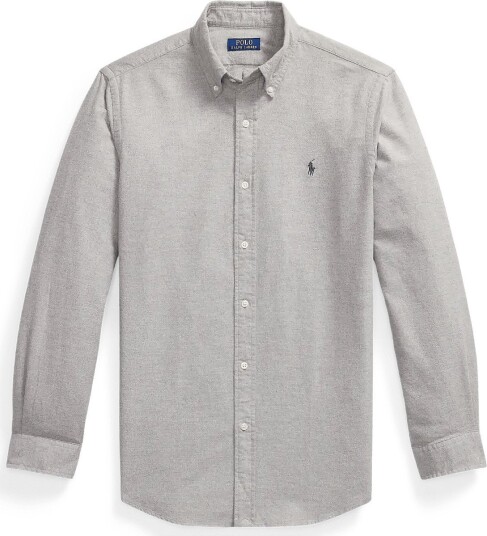 Polo Ralph Lauren Custom Fit Heathered Oxford Shirt ANDOVER HEATHER XS