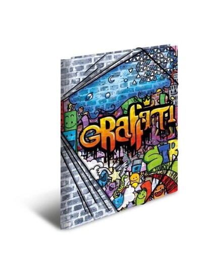 HERMA Elasticated folder A3 PP graffiti HERMA Elasticated folder A3 PP graffiti