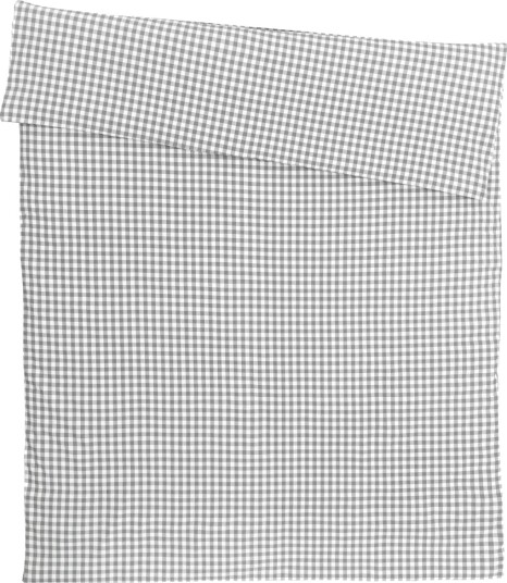ERWIN M. Dynetrekk Tux i krepp; 135x200 cm BxL; Grå