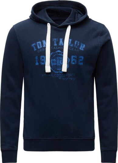 Tom Tailor Printed Hoodie Navy L Tom Tailor Printed Hoodie Navy L