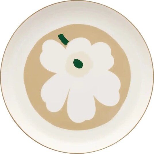 Marimekko Home Unikko Serving Dish 32Cm   White   32 CM