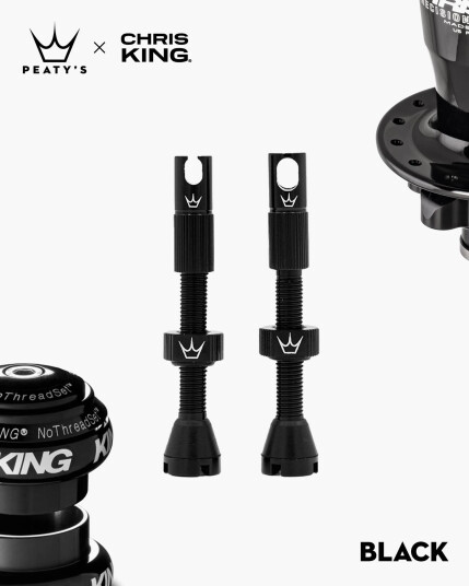 Peaty's Chris King Tubeless Valves 42mmblack Peaty's Chris King Tubeless Valves 42mmblack