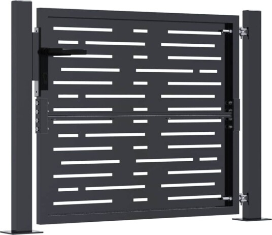 Hageport antrasitt 105x80 cm stål firkantet design