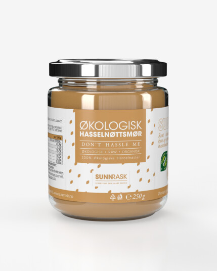 SunnRask Økologisk Hasselnøttsmør 250g