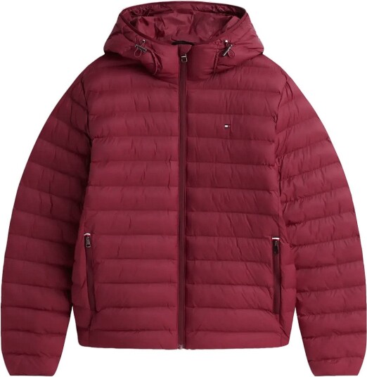 Tommy Hilfiger Packable Recycled Hooded Jacket Burgundy L Tommy Hilfiger Packable Recycled Hooded Jacket Burgundy L