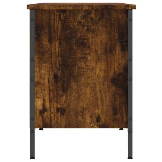 vidaXL Skoskap r?kt eik 131x35x50 cm konstruert tre