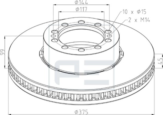 PETERS ENNEPETAL 256.042 00A Bremseskive