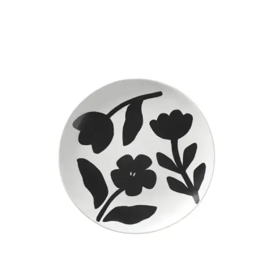 Broste Copenhagen Flora tallerken Ø26 cm Black off white Broste Copenhagen Flora tallerken Ø26 cm Black off white