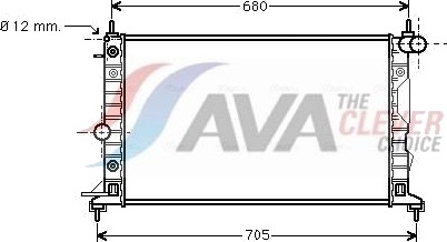 AVA COOLING SYSTEMS OL2324 Radiator motorkjøling