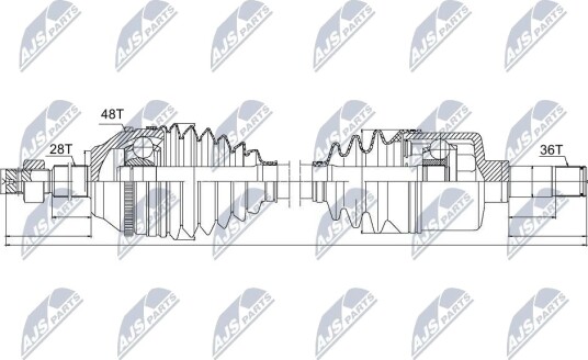 Nty Drivaksel NTY NPW FR 042 Nty Drivaksel NTY NPW FR 042