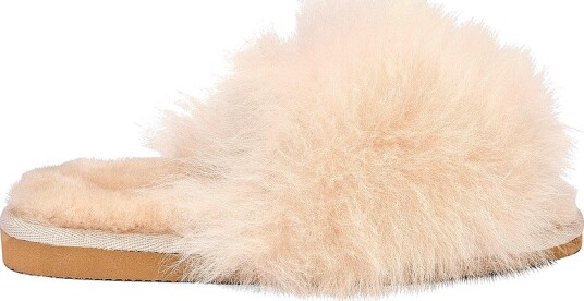 Shepherd Tøffel Tessan slip on i saueskinn Beige