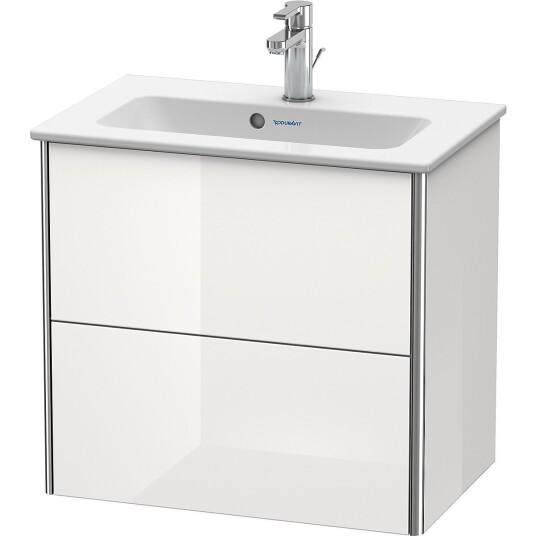 Duravit Xsquare Servantskap m/2 skuffer 610x560x388 mm Hvit Høyglans Lakk