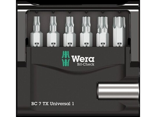 Wera Bit-Check 7 TX Universal 1 Skrutrekkerspissett 7 Deler Håndverktøy Wera Bit-Check 7 TX Universal 1 Skrutrekkerspissett 7 Deler Håndverktøy