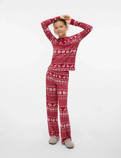 Vero Moda Girl Vmchris Ls Button Top Jrs Xmas Girl Red 134/140 Vero Moda Girl Vmchris Ls Button Top Jrs Xmas Girl Red 134/140