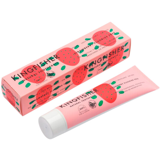 Naturlig Barnetannkrem uten Fluor KINGFISHER Strawberry 100 ml Naturlig Barnetannkrem uten Fluor KINGFISHER Strawberry 100 ml