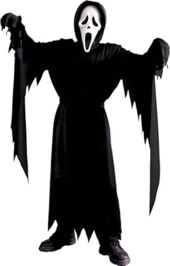 Scream Ghostface Kostyme til Gutt med Hansker 150 cm