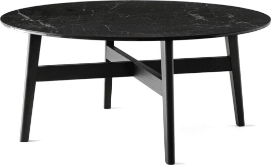Abrey Sofabord Matt svart ask / Calacatta Black