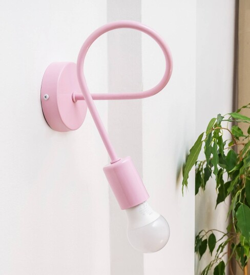 Vegglampe Oxford HELAM dimbar Fiolett / rosa Stue / spisestue Metall Moderne