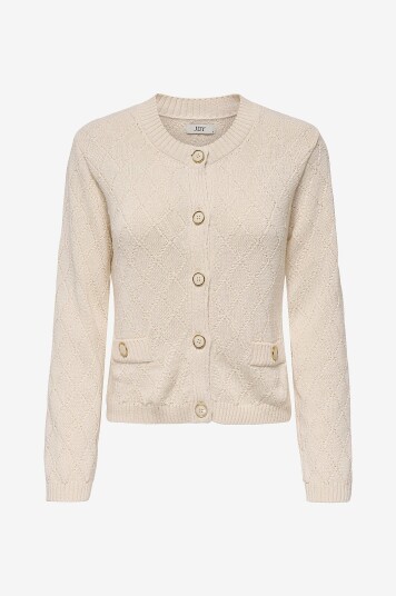 Jdy Kardigan jdyJolly L/S O neck Stru Cardigan Beige